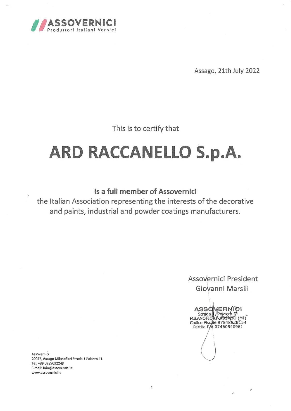 Assovernici Ard Raccanello 意大利建筑涂料行业协会-蓝色图标